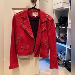 Red leather IRO jacket 40